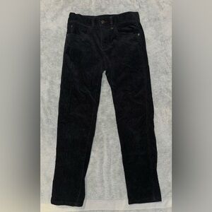 Shawn White Black Corduroy Pants, adjustable waist, size 12.